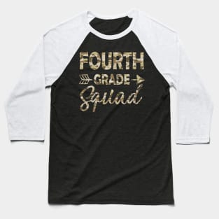 Fourth Grade Camo Teacher Welcome Back To School Baseball T-Shirt